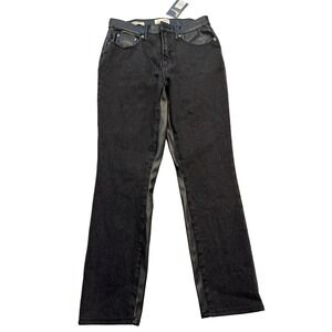 Universal Thread Pants Womens 8 Faux Leather Coated High Rise Slim Jeans‎ 80s